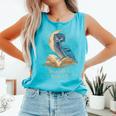 Night Owl Book Club Crescent Moon Late Night Reading Comfort Colors Tank Top Light Green