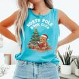 North Pole Book Club Gingerbread Christmas Reading Comfort Colors Tank Top Light Green