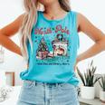 North Pole Book Club Book Lover Bookish Bookworm Christmas Comfort Colors Tank Top Light Green