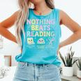 Nothing Beats Reading Book Librarian Across America Kids Comfort Colors Tank Top Light Green