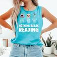 Nothing Beats Reading Librarian Book Bookworm Comfort Colors Tank Top Light Green