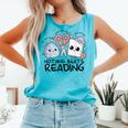 Nothing Beats Reading Rock Paper Scissors Book Lover Teacher Comfort Colors Tank Top Light Green