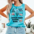 Nothing Beats Reading Rock Paper Scissors Reader Book Lover Comfort Colors Tank Top Light Green