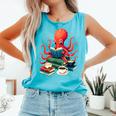 Octopus Reading Books Tea Coffee Comfort Colors Tank Top Light Green Octopus Reading Books Tea Coffee Comfort Colors Tank Top Light Green