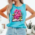 Orchids Flowers Book Floral Comfort Colors Tank Top Light Green