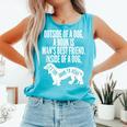 Outside Of A Dog A Book Is Man's Best Friend Apparel Comfort Colors Tank Top Light Green Outside Of A Dog A Book Is Man's Best Friend Apparel Comfort Colors Tank Top Light Green