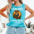 Owl I'm Retired Reading Books Is My Job Comfort Colors Tank Top Light Green Owl I'm Retired Reading Books Is My Job Comfort Colors Tank Top Light Green