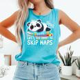 Panda Napping On Books Life’s Too Short To Skip Naps Comfort Colors Tank Top Light Green
