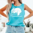 Polar Bear Reading Book Pajama Sleep Comfort Colors Tank Top Light Green