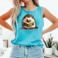 Porcupine Reading Book Hedgehog Book Lover Comfort Colors Tank Top Light Green Porcupine Reading Book Hedgehog Book Lover Comfort Colors Tank Top Light Green