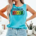 Powered By Books Bookworm Librarian Reading Comfort Colors Tank Top Light Green