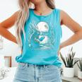 Rabbit Reading Book Full Moon Lake Scenery Comfort Colors Tank Top Light Green Rabbit Reading Book Full Moon Lake Scenery Comfort Colors Tank Top Light Green