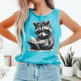 Raccoon With Book Cute Raccoons Reading Books Comfort Colors Tank Top Light Green