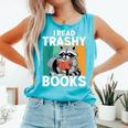 Raccoon Smutty Book Lover Spicy Romance Novels Women's Comfort Colors Tank Top Light Green