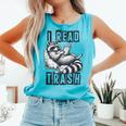 Racoon Reading Spicy Smutty Book Booktok I Read Trashy Books Comfort Colors Tank Top Light Green
