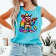 Rainbow Pride Bigfoot Reading Book With Heart Glasses Comfort Colors Tank Top Light Green Rainbow Pride Bigfoot Reading Book With Heart Glasses Comfort Colors Tank Top Light Green