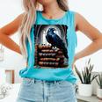 Raven On A Stack Of Books Wisdom Of Odin Comfort Colors Tank Top Light Green
