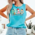 Read Banned Books Christmas Holiday Comfort Colors Tank Top Light Green Read Banned Books Christmas Holiday Comfort Colors Tank Top Light Green