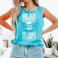 Read Banned Books PET DOGS FIGHT EVIL Read Banned Books Dog Comfort Colors Tank Top Light Green