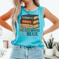 Read Blue Liberty Books July 4th Independence Comfort Colors Tank Top Light Green Read Blue Liberty Books July 4th Independence Comfort Colors Tank Top Light Green