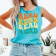 Read Read Read Read Book Lover Reading Bookworm Reader Comfort Colors Tank Top Light Green