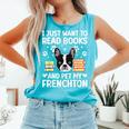 Read Books & Pet My Frenchton Owner Frenchton Lover Comfort Colors Tank Top Light Green
