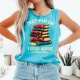 I Read Books Bookworm Halloween Comfort Colors Tank Top Light Green
