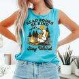 Read Books Be Kind Stay Weird Bookish Silly Goose Reading Comfort Colors Tank Top Light Green