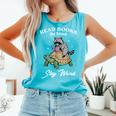 Read Books Be Kind Stay Weird Comfort Colors Tank Top Light Green Read Books Be Kind Stay Weird Comfort Colors Tank Top Light Green