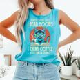 i Read Books And i Know Things Cat Reading Cat Coffee Books Comfort Colors Tank Top Light Green