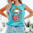 Read Books Lover Bookworm Cute Reading Just One More Chapter Comfort Colors Tank Top Light Green