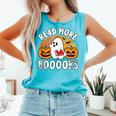 Read More Books Teacher Halloween Men Women Comfort Colors Tank Top Light Green