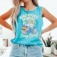 Read Books Be Weird Stay Feral Cat Comfort Colors Tank Top Light Green Read Books Be Weird Stay Feral Cat Comfort Colors Tank Top Light Green