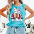 Read Your Heart Out Book Lover Reading Enthusiasts Floral Comfort Colors Tank Top Light Green