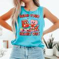 Read Your Heart Out Valentine Reading Book Girl Kid Teacher Comfort Colors Tank Top Light Green