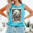 Read In Peace Skeleton Book Lover Bookworm Book Comfort Colors Tank Top Light Green