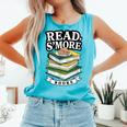 Read S'More Books Marshmallow Reading Smores Comfort Colors Tank Top Light Green