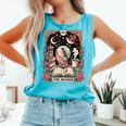 The Reader Tarot Card Shirt Bird Book Lover Bookworm Comfort Colors Tank Top Light Green