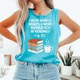 Reading 6-7 Six Seven Meme English Teacher Book Lover Comfort Colors Tank Top Light Green