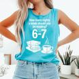 Reading 67 Meme English Teacher Book Lover Comfort Colors Tank Top Light Green