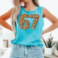 Reading 67 Six Seven Meme Teacher Book Lover Bookshelf Comfort Colors Tank Top Light Green