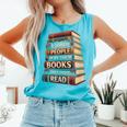 Reading Book Comfort Colors Tank Top Light Green