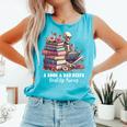 Reading A Book Per Day Keeps Reality Away Skeleton Books Comfort Colors Tank Top Light Green