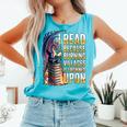 Reading Bookish Dragon Fantasy Comfort Colors Tank Top Light Green