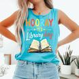 Reading Books Bibliophile Hooray It's Library Day Comfort Colors Tank Top Light Green