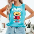 Reading Is My Jam I Love To Read Books Comfort Colors Tank Top Light Green