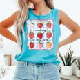 Reading Is My Jam Preppy Stawberry Bookworm Book Lover Nerd Comfort Colors Tank Top Light Green