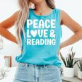 Reading I Love Books And Reading Comfort Colors Tank Top Light Green