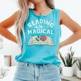 Reading Is Magical Book Lover Bookworm Librarian Library Day Comfort Colors Tank Top Light Green