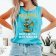 Reading Makes Me Feel Less Murdery Book Dragon Comfort Colors Tank Top Light Green